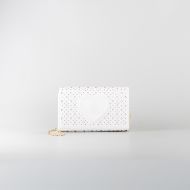 Picture of LOVE MOSCHINO WOMEN'S SMART DAILY BAG WITH HEART-SHAPED PERFORATION IN WHITE 1