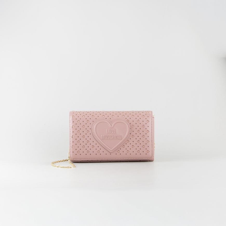 Picture of LOVE MOSCHINO WOMEN'S SMART DAILY BAG WITH HEART-SHAPED PERFORATION IN ROSE