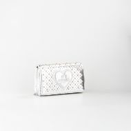 Picture of LOVE MOSCHINO WOMEN'S SMART DAILY BAG WITH HEART-SHAPED PERFORATION IN SILVER 2
