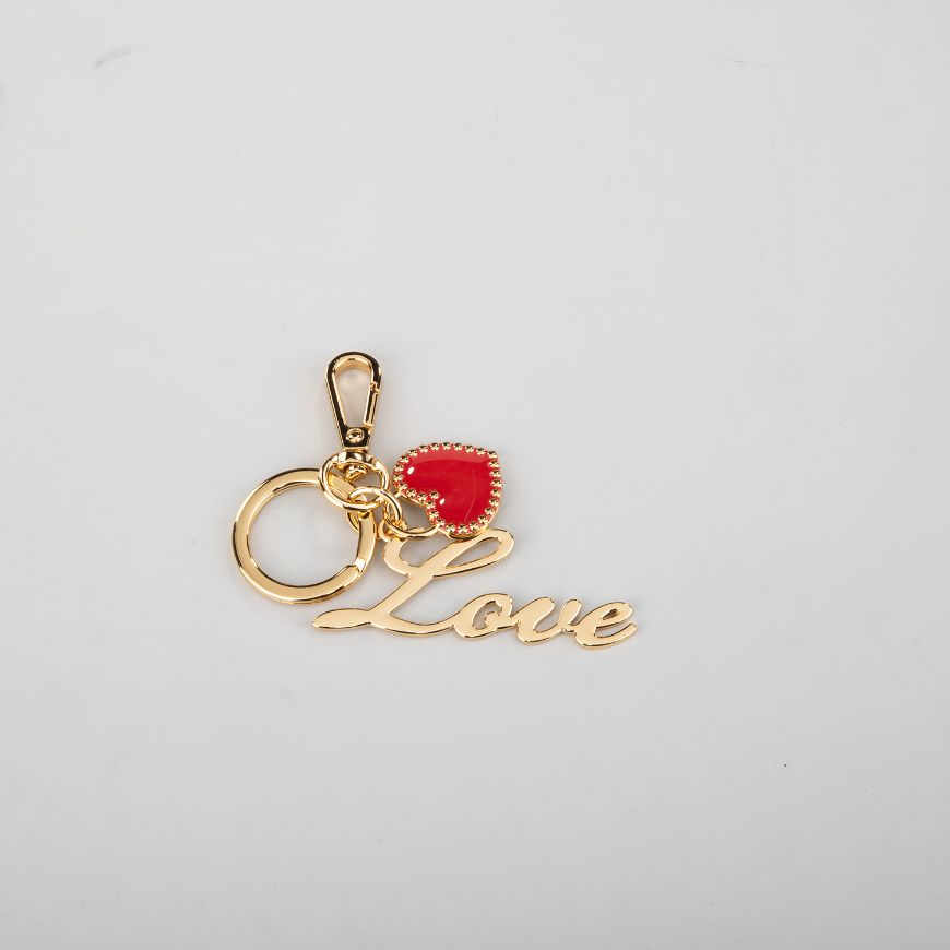 Picture of LOVE MOSCHINO WOMEN'S LOVE KEYCHAIN IN GOLD