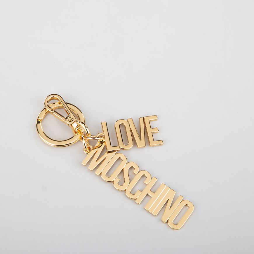Picture of LOVE MOSCHINO WOMEN'S LOVE LETTERING KEYCHAIN IN GOLD