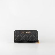 Picture of LOVE MOSCHINO WOMEN'S ZIP AROUND WALLET WITH METAL FROG ACCESSORY IN BLACK 4