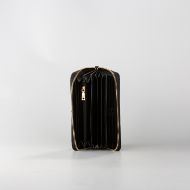 Picture of LOVE MOSCHINO WOMEN'S ZIP AROUND WALLET WITH METAL FROG ACCESSORY IN BLACK 3