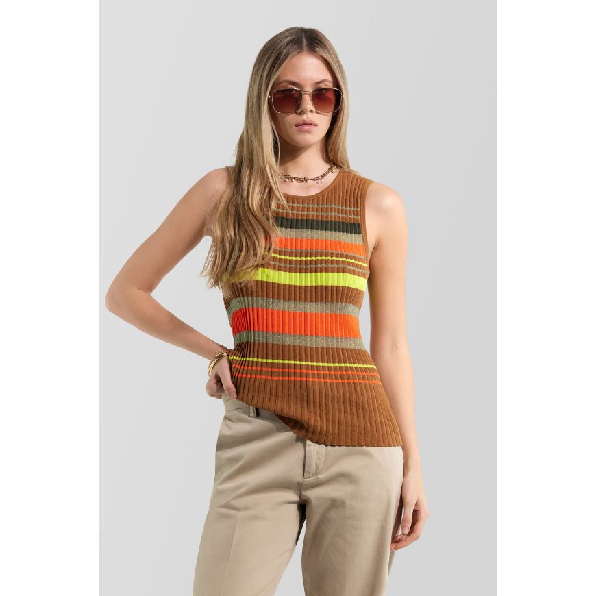 Picture of GAS WOMEN'S AMELIE TOP ST77 MULTICOLOR STRIPE