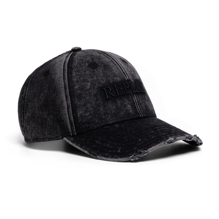 Снимка на REPLAY UNISEX USED-EFFECT BASEBALL CAP BLACK