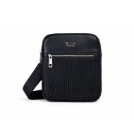 Picture of REPLAY MEN'S R MONOGRAM PU CROSSBODY BAG IN BLACK 1