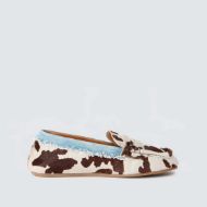 Снимка на REPLAY ДАМСКИ МОКАСИНИ  DAVY PONY LEATHER MOCCASINS В БЯЛО КАФЯВО 1