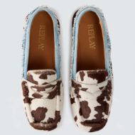 Снимка на REPLAY ДАМСКИ МОКАСИНИ  DAVY PONY LEATHER MOCCASINS В БЯЛО КАФЯВО 5
