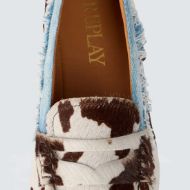 Снимка на REPLAY ДАМСКИ МОКАСИНИ  DAVY PONY LEATHER MOCCASINS В БЯЛО КАФЯВО 6