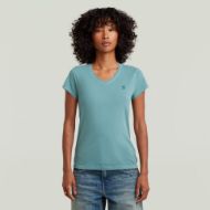 Снимка на G-STAR ДАМСКИ ТОП OVERDYED EYBEN SLIM V-NECK TOP 2.0 В MINERAL BLUE GD 1