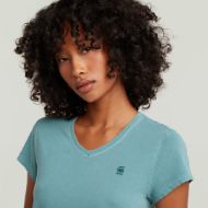 Снимка на G-STAR ДАМСКИ ТОП OVERDYED EYBEN SLIM V-NECK TOP 2.0 В MINERAL BLUE GD 3