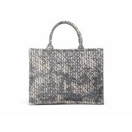 Picture of REPLAY WOMEN'S DENIM TOTE BAG WITH PRINT IN WASHED BLACK+BIRCH 3