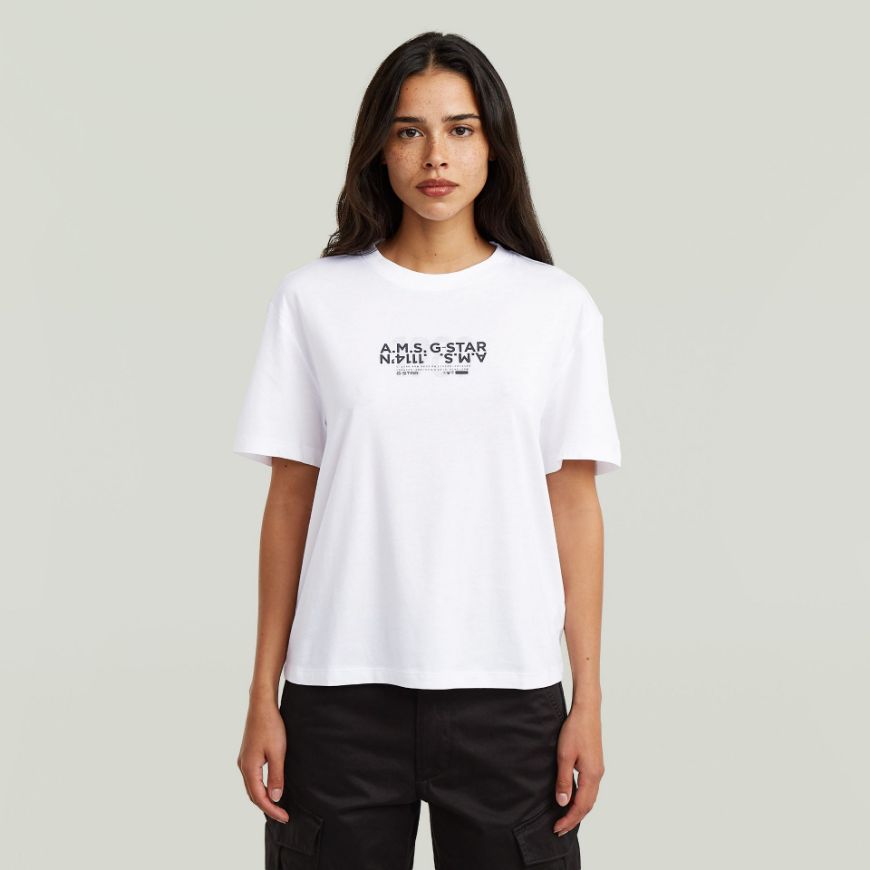 Снимка на G-STAR ДАМСКИ ТОП INSIDE PRINT TOP В WHITE