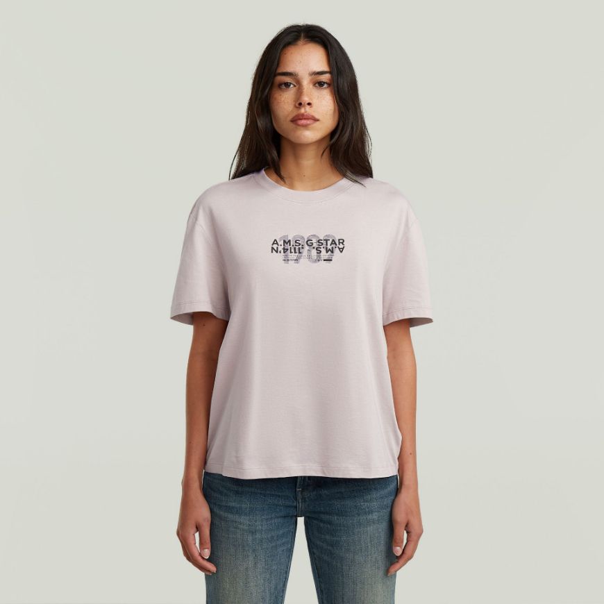 Снимка на G-STAR ДАМСКИ ТОП INSIDE PRINT TOP В BURNISHED LILAC