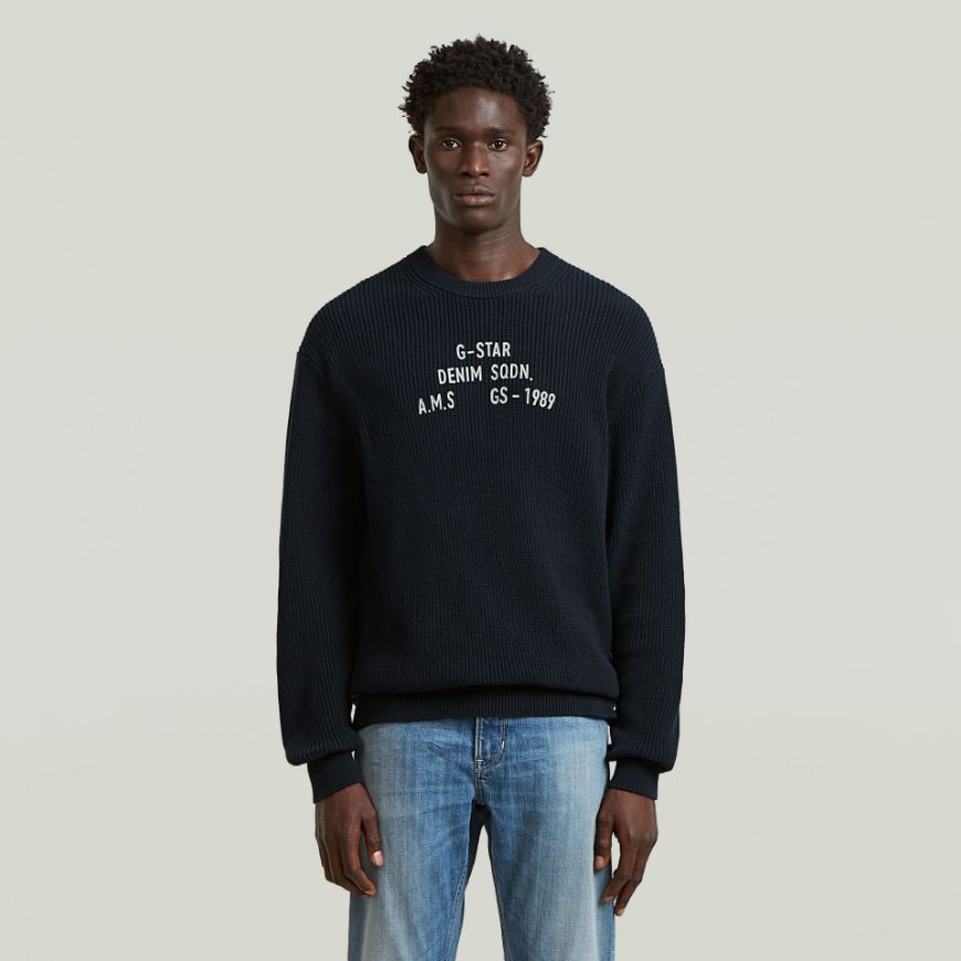 Снимка на G-STAR МЪЖКИ ПУЛОВЕР STENCIL GR LOOSE KNIT В SALUTE