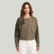 Снимка на G-STAR ДАМСКИ СУИТШЪРТ HERITAGE HARDWARE LOOSE CROPPED SWEATER В TURF 1