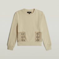 Снимка на G-STAR ДАМСКИ СУИТШЪРТ HERITAGE HARDWARE SNAPS SWEATER В CREAM 6