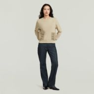 Снимка на G-STAR ДАМСКИ СУИТШЪРТ HERITAGE HARDWARE SNAPS SWEATER В CREAM 5