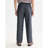 Снимка на SCOTCH&SODA МЪЖКИ ПАНТАЛОН OLIVER PLEATED LINEN BLEND RELAXED STRAIGHT FIT В NAVY 5