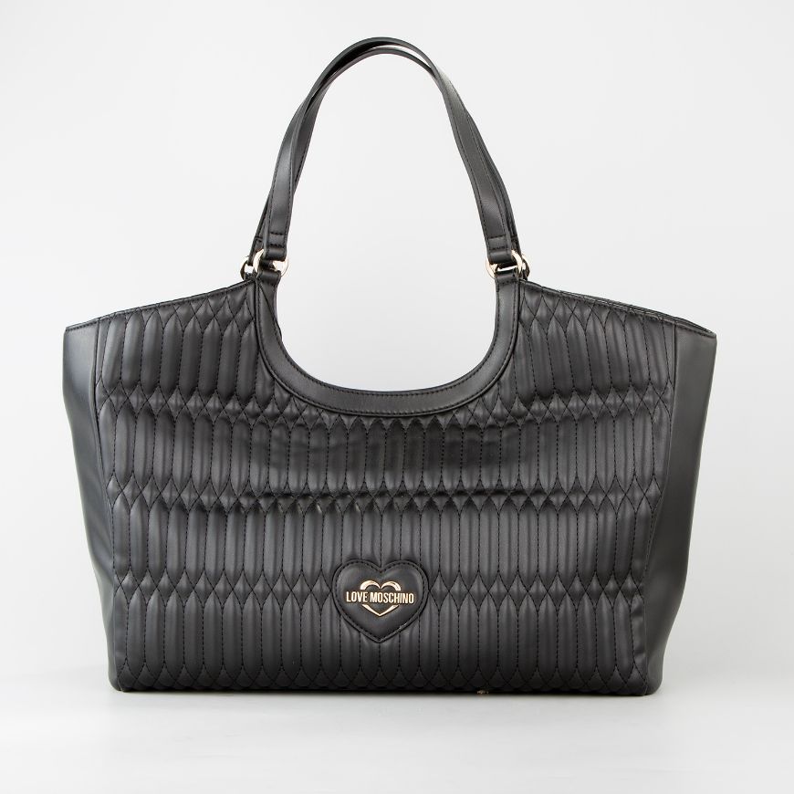 Picture of LOVE MOSCHINO WOMEN'S SHOPPING BAG BUBBLY LOVE IN BLACK
