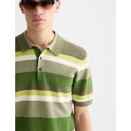 Снимка на SCOTCH&SODA МЪЖКА БЛУЗА STRUCTURED STRIPED KNITTED POLO В ТЪМНОЗЕЛЕНО 6