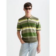 Снимка на SCOTCH&SODA МЪЖКА БЛУЗА STRUCTURED STRIPED KNITTED POLO В ТЪМНОЗЕЛЕНО 4