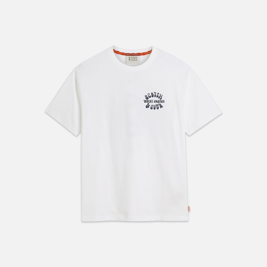 Снимка на SCOTCH&SODA МЪЖКА БЛУЗА FRONT AND BACK ARTWORK RELAXED-FIT В БЯЛО