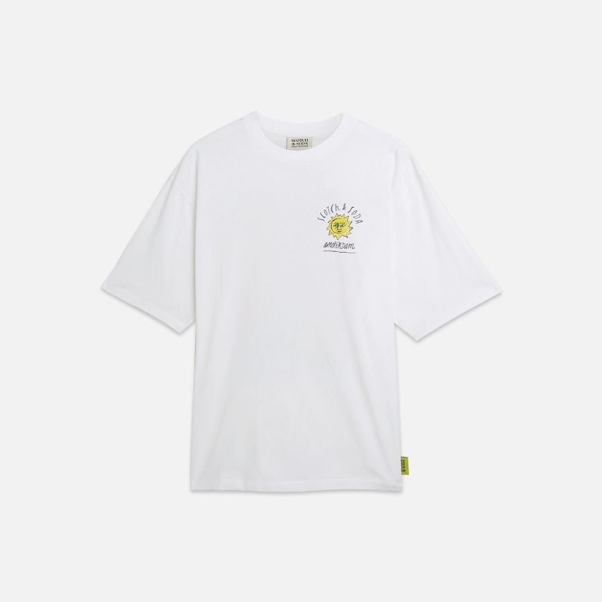 Снимка на SCOTCH&SODA МЪЖКА БЛУЗА FRONT AND BACK ARTWORK LOOSE FIT В БЯЛО