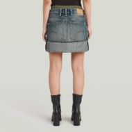 Picture of G-STAR WOMEN'S HYBRID TURN-UP MINI SKIRT IN ANTIQUE BLUESCHIST FB 2