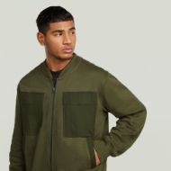 Снимка на G-STAR МЪЖКИ СУИТШЪРТ WOVEN MIX SWEATER JACKET В SHADOW OLIVE 3