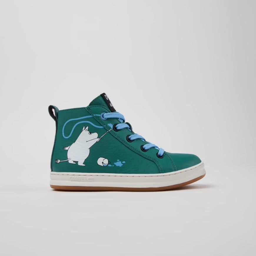 Снимка на CAMPER ДЕТСКИ КОЖЕНИ СПОРТНИ ОБУВКИ TWINS BY MOOMIN В ЗЕЛЕНО