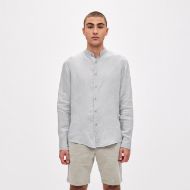 Picture of DIRTY LAUNDRY MEN'S MAO SHIRT IN VINTAGE GREIGE 3