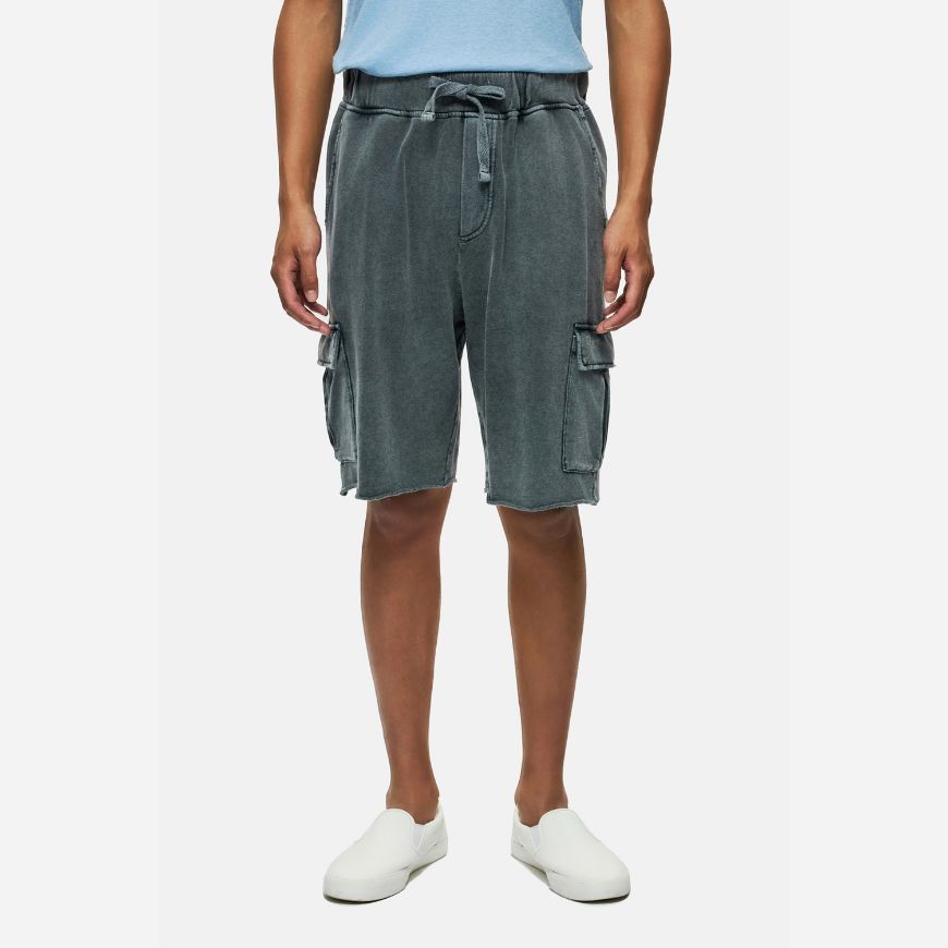 Picture of DIRTY LAUNDRY MEN'S CARGO SWEATBERMUDA IN VINTAGE GREY