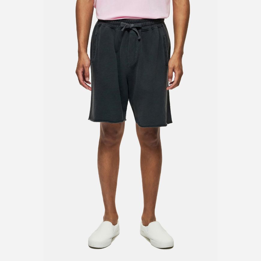 Picture of DIRTY LAUNDRY MEN'S RAW EDGES SWEATBERMUDA IN VINTAGE BLACK
