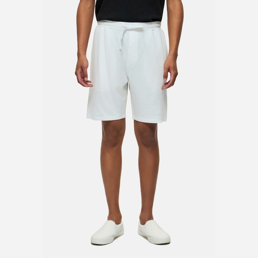 Picture of DIRTY LAUNDRY MEN'S PIQUET CHINO SWEATBERMUDA IN WHITE