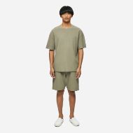 Picture of DIRTY LAUNDRY MEN'S PIQUET T-SHIRT WITH RAW EDGES IN TAUPE 4