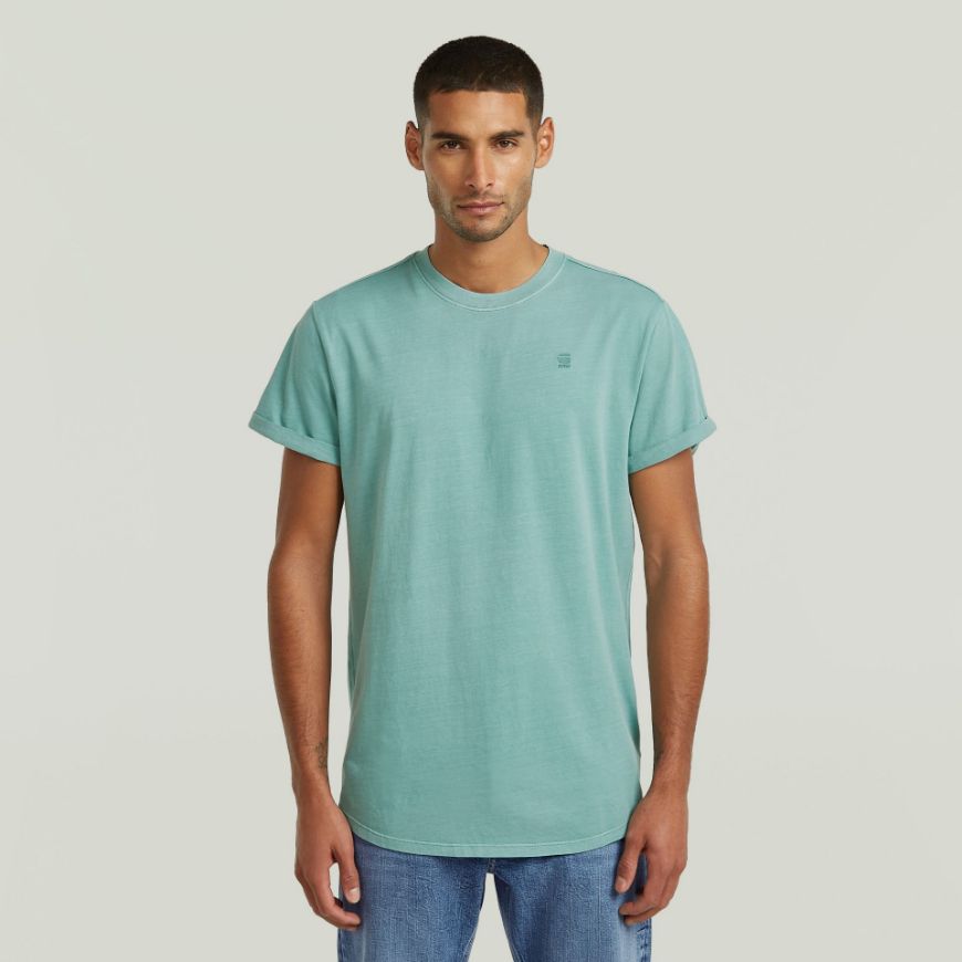 Picture of G-STAR MEN'S LASH T-SHIRT IN MINERAL BLUE GD