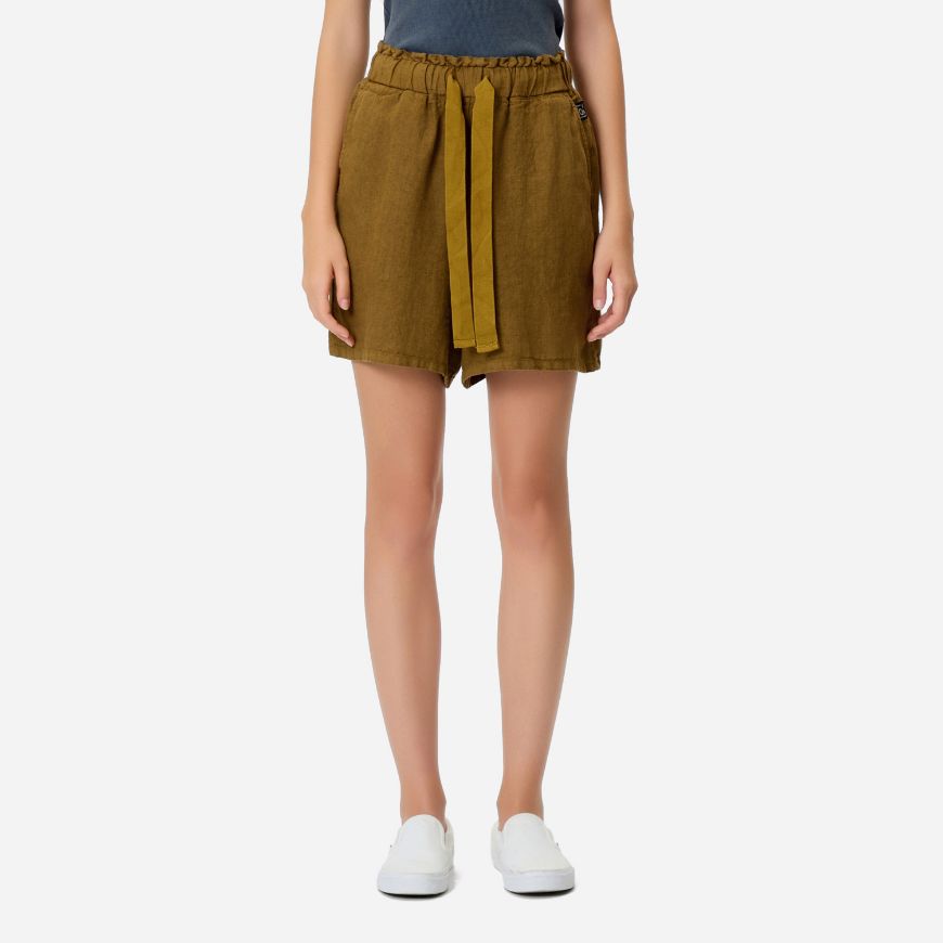 Снимка на DIRTY LAUNDRY ДАМСКИ БЕРМУДИ RELAXED LINEN BERMUDA OLIVE