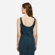 Picture of DIRTY LAUNDRY WOMEN'S CROPPED TANK TOP WITH RAW EDGES IN VINTAGE BLUE 3