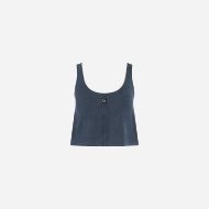 Picture of DIRTY LAUNDRY WOMEN'S CROPPED TANK TOP WITH RAW EDGES IN VINTAGE BLUE 7