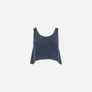 Picture of DIRTY LAUNDRY WOMEN'S CROPPED TANK TOP WITH RAW EDGES IN VINTAGE BLUE 6