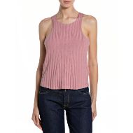 Снимка на REPLAY ДАМСКИ ТОП KNIT VISCOSE VEST TOP В РОЗОВО 1
