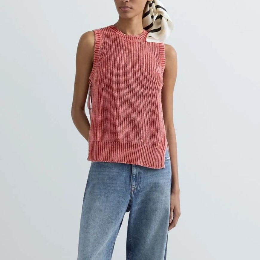 Снимка на REPLAY ДАМСКИ ТОП SLEEVELESS KNIT TOP DEEP ORANGE