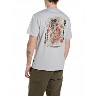 Снимка на REPLAY МЪЖКА БЛУЗА ORGANIC COTTON T-SHIRT WITH CHEST POCKET AND PRINTED BACK CLAY 2