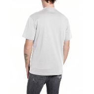Снимка на REPLAY МЪЖКА БЛУЗА CREW-NECK COTTON T-SHIRT WITH DENIM GOODS PRINT В БЯЛО 2