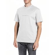 Снимка на REPLAY МЪЖКА БЛУЗА CREW-NECK COTTON T-SHIRT WITH DENIM GOODS PRINT В БЯЛО 1