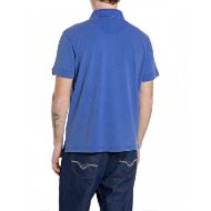 Снимка на REPLAY МЪЖКА БЛУЗА MARBLE-EFFECT COTTON PIQUÉ POLO-SHIRT В КРАЛСКО СИНЬО 2