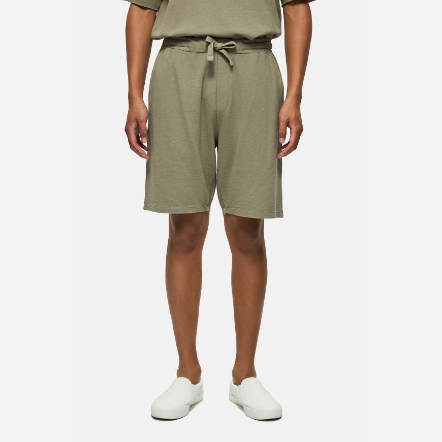 Picture of DIRTY LAUNDRY MEN'S PIQUET CHINO SWEATBERMUDA IN TAUPE