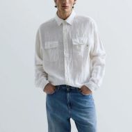 Снимка на REPLAY МЪЖКА РИЗА REGULAR FIT LINEN SHIRT NATURAL WHITE 2