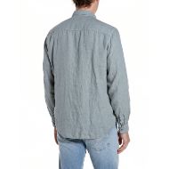 Снимка на REPLAY МЪЖКА РИЗА REGULAR FIT LINEN SHIRT В КАЛАЕНО СИНЬО 2